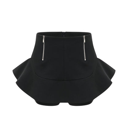 Priscille layered flounce-hem shorts
