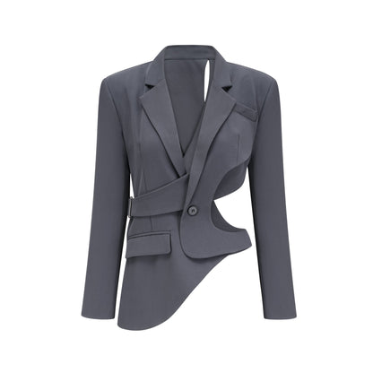 Amelia asymmetric cut-out jacket