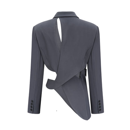 Amelia asymmetric cut-out jacket