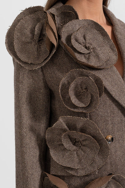 Daivya Floral Appliqué Blazer
