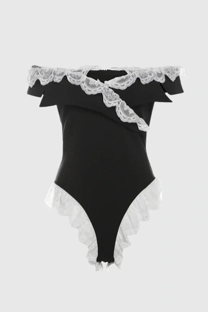 Dolley Lace Off Shoulder Bodysuit