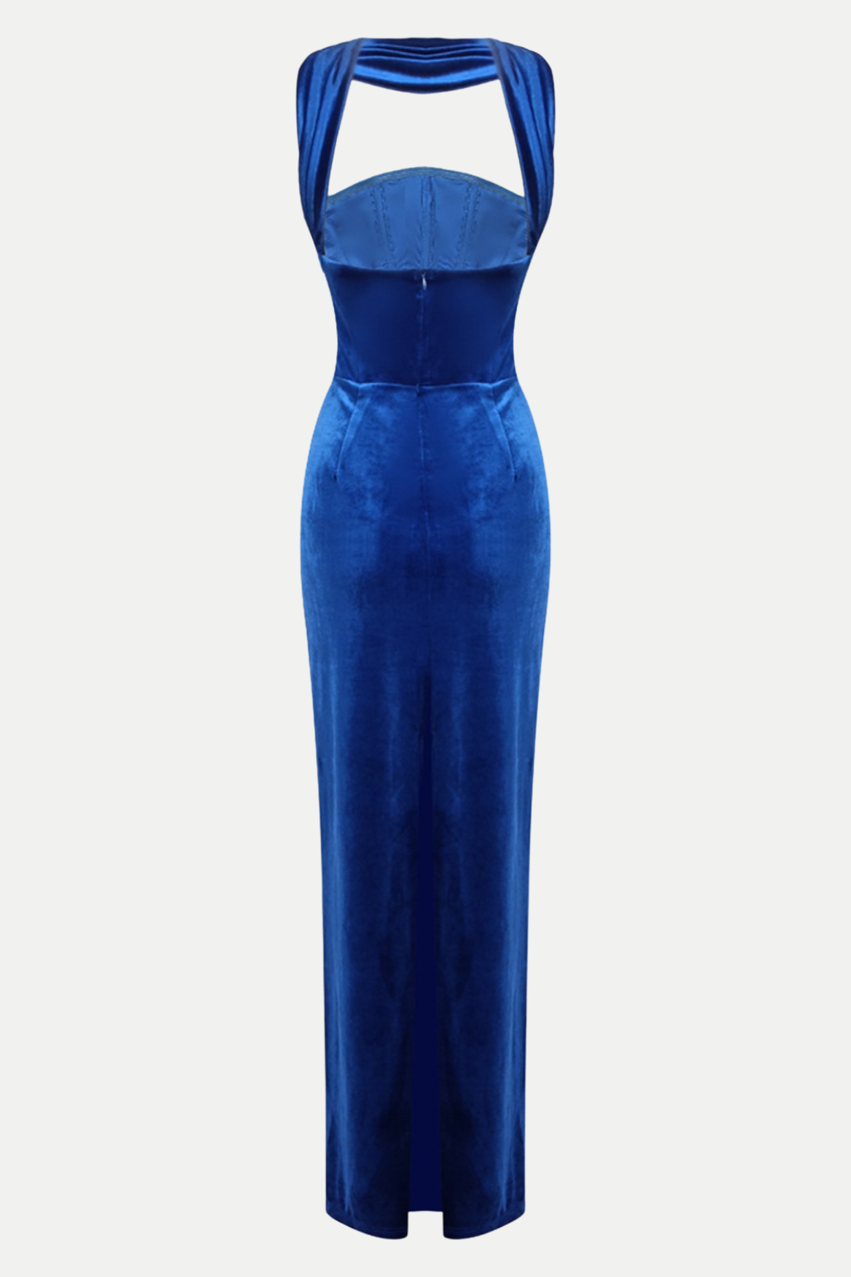 Eadward Velvet Halter Maxi Dress