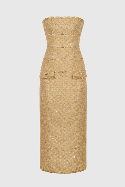 Elborno Gold Sequin Embellished Jacket