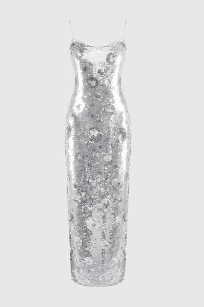 Ericka Floral Sequin Maxi Dress