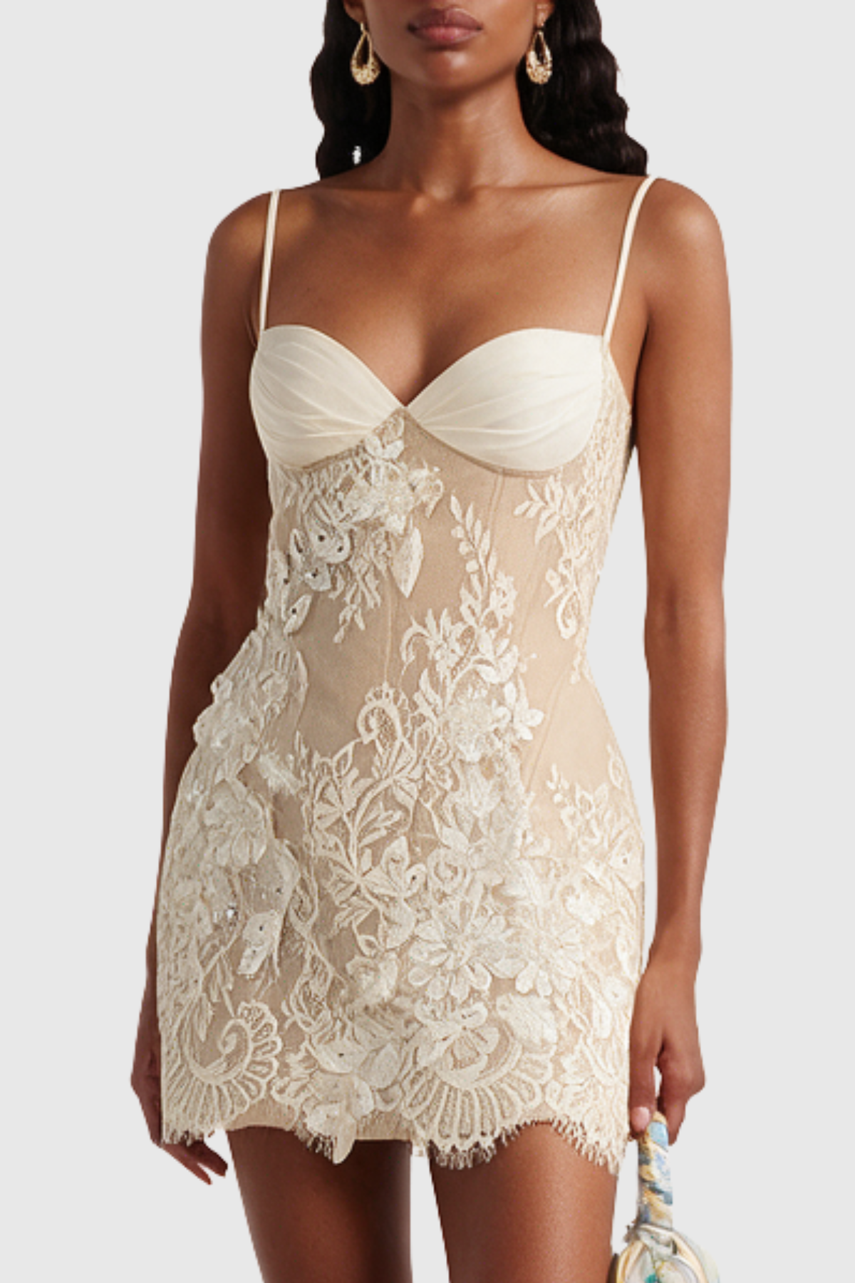 Forsaia Floral Lace Mini Dress
