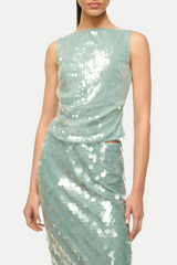 Gawaya Sequin Tulle Midi Skirt