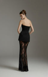 Elegant Lace Strapless Maxi Set