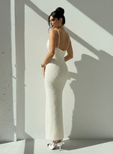 Backless Knit Slim Maxi Dress