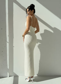 Backless Knit Slim Maxi Dress