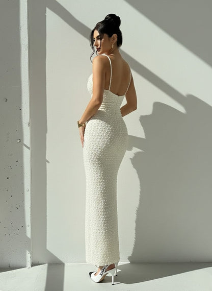 Backless Knit Slim Maxi Dress