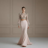 Embellished Crystal Mesh Couture Dress