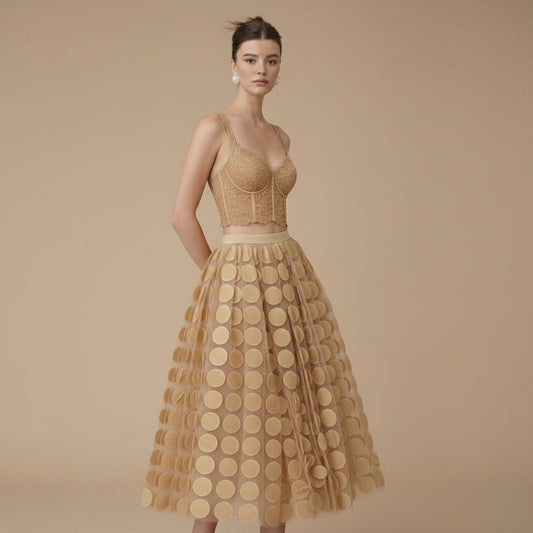 Celie Ruffled Textured Two-Piece Set