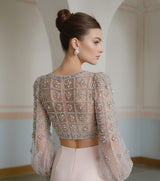 Embellished Crystal Mesh Couture Dress