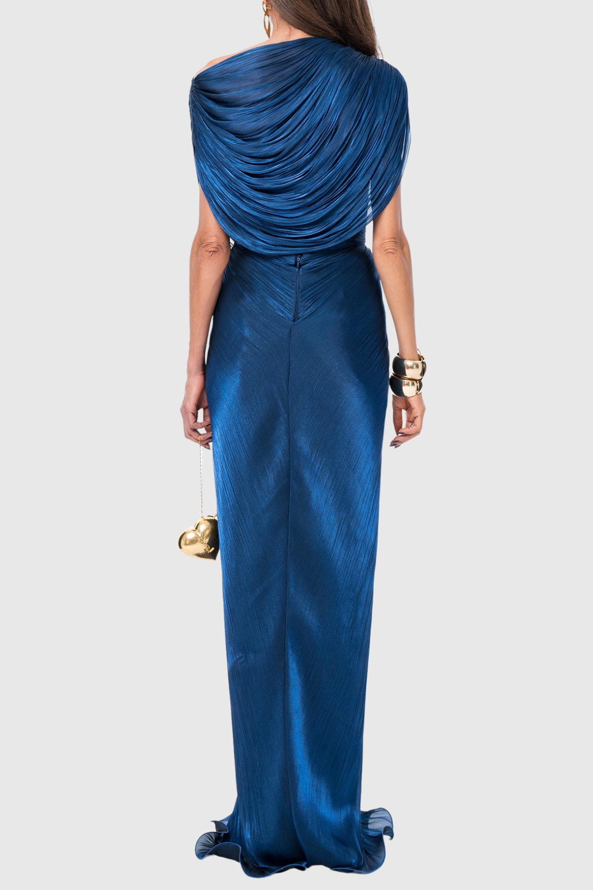 Gokera Off Shoulder Draped Maxi Dress