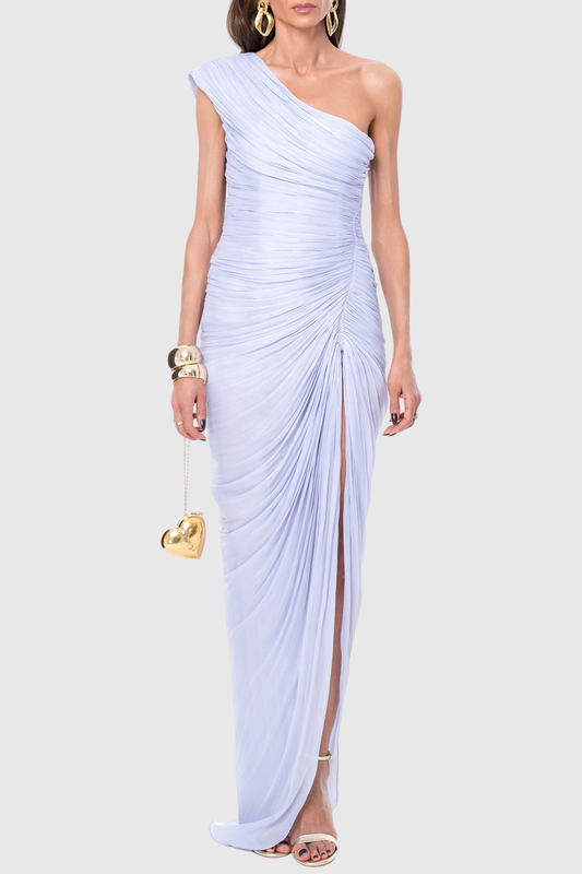 Gokera One Shoulder Ruched Maxi Dress