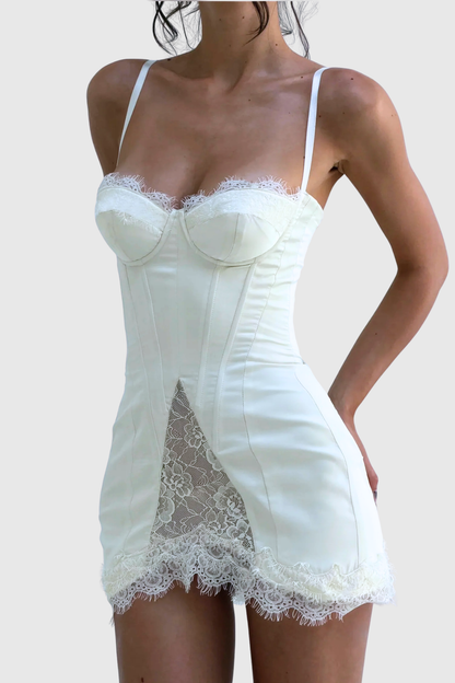 Hakore Lace Corset Mini Dress