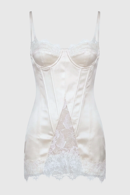 Hakore Lace Corset Mini Dress