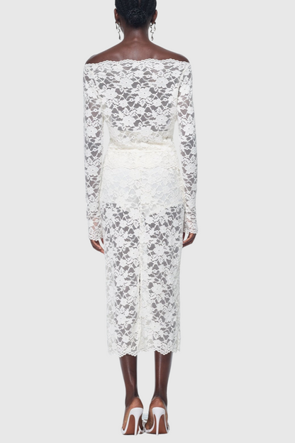 Jamaun Lace Cutout Skirt Two Piece Set