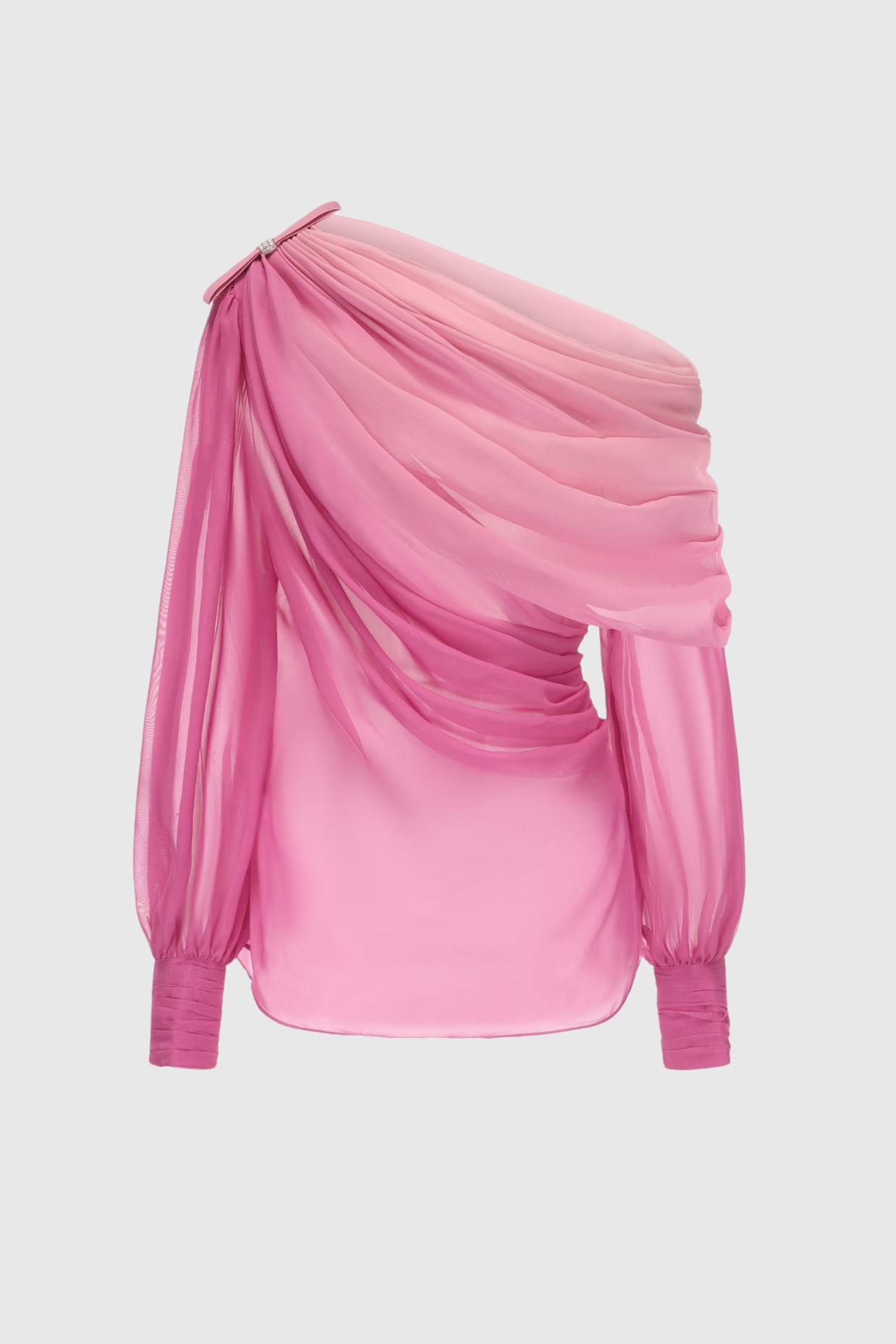 Jodelle Asymmetrical Gradient Ruched Top