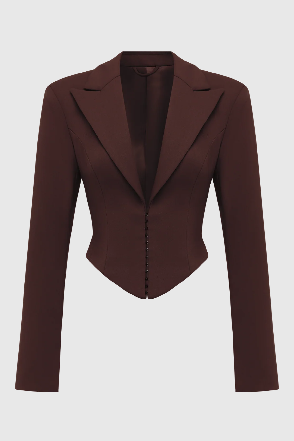 Jristella Corset Blazer & Mini Skirt Set - Brown