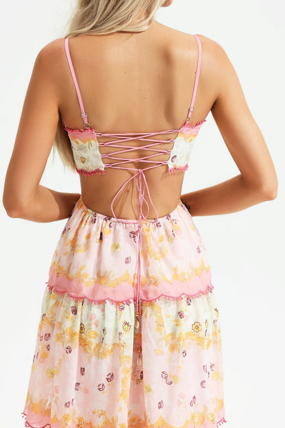 Katelyn Cami Tiered Ruffle Hem Maxi Dress