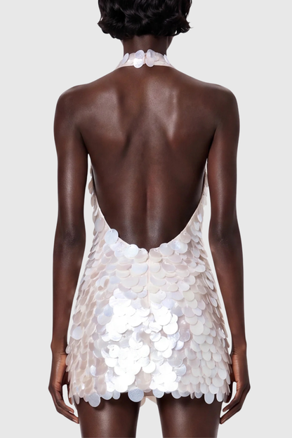 Llythe Halter Sequin Mini Dress