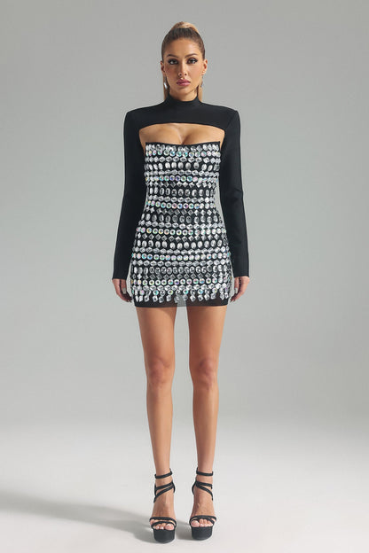 Madelyn Diamante Mini Bandage Dress