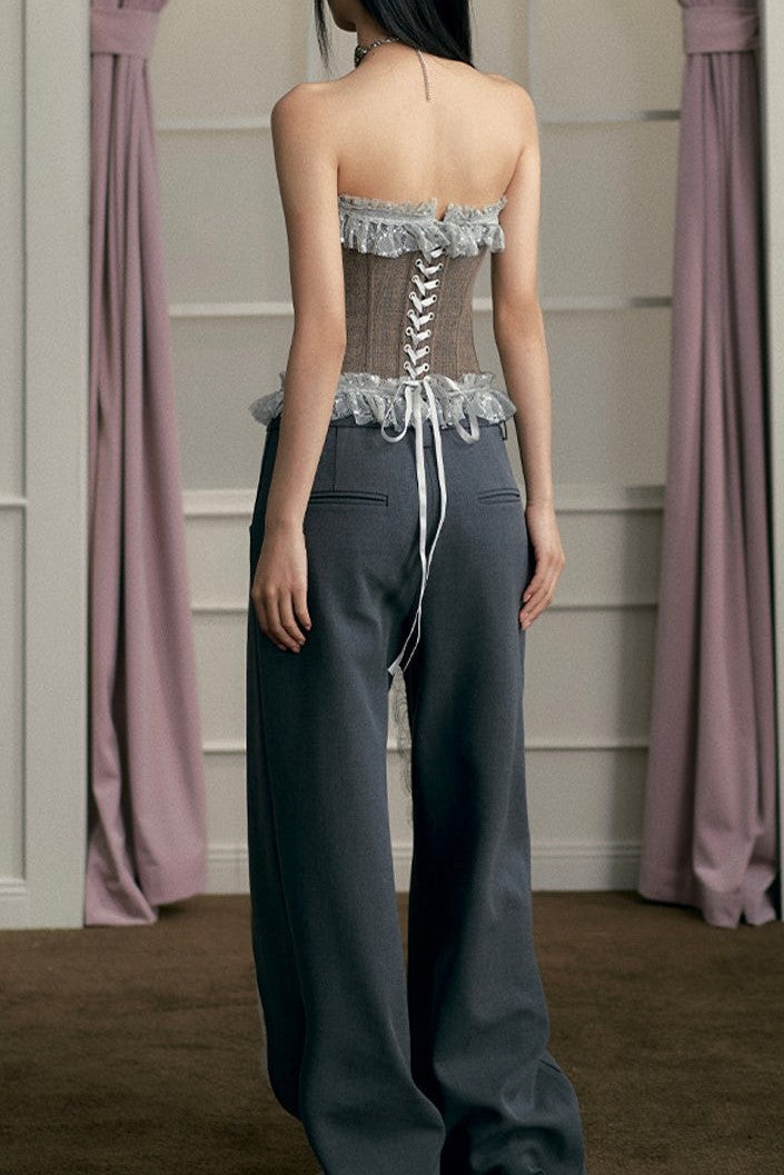 Maria Lace Ruffle Corset