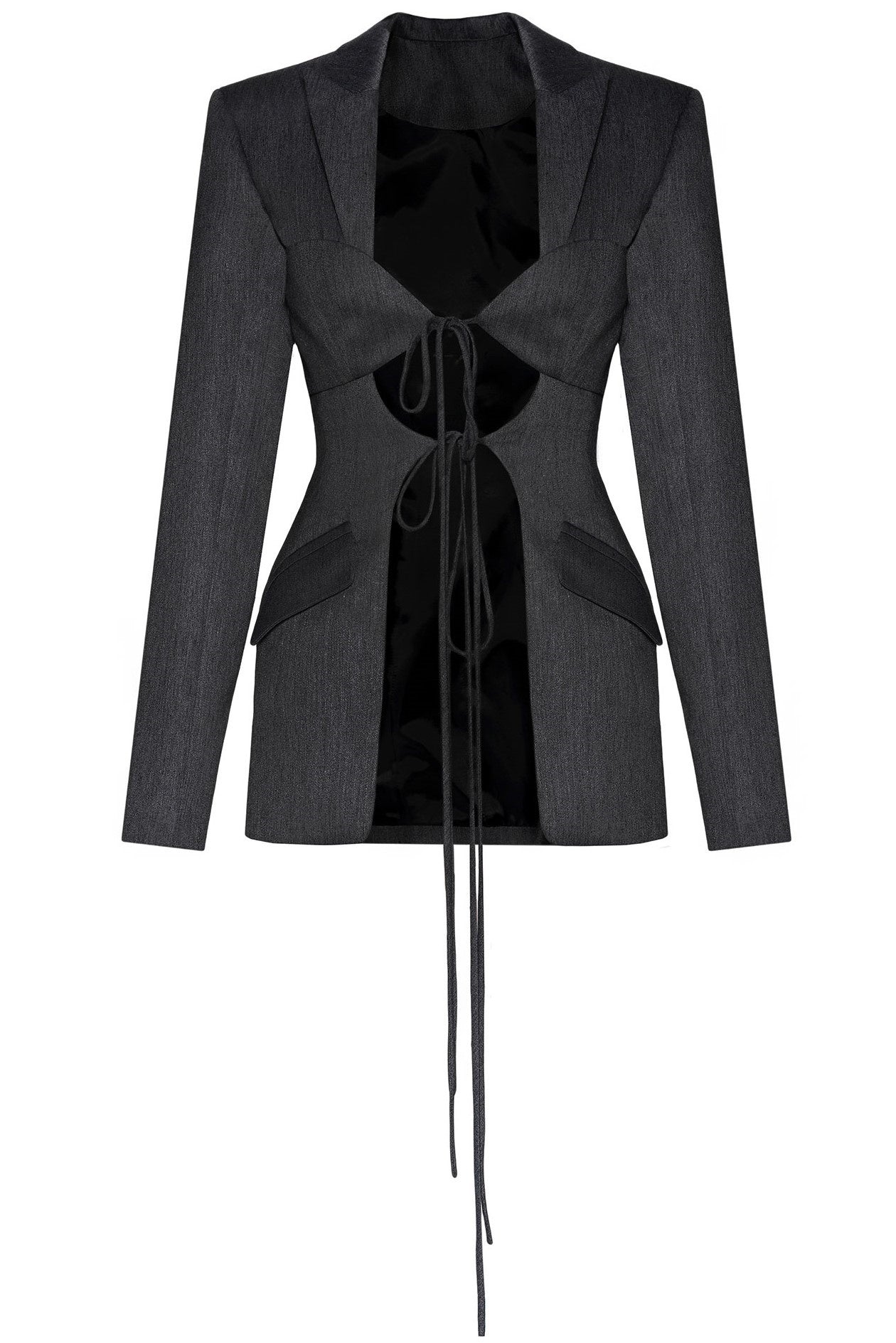 Megan Lace Up Cutout Blazer