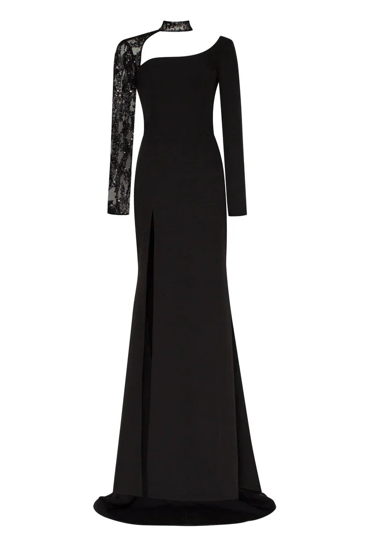 Trumpet Gown With Detachable Sleeve