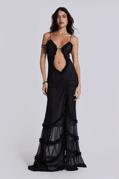 Norah Printed Maxi Dress - Leopard