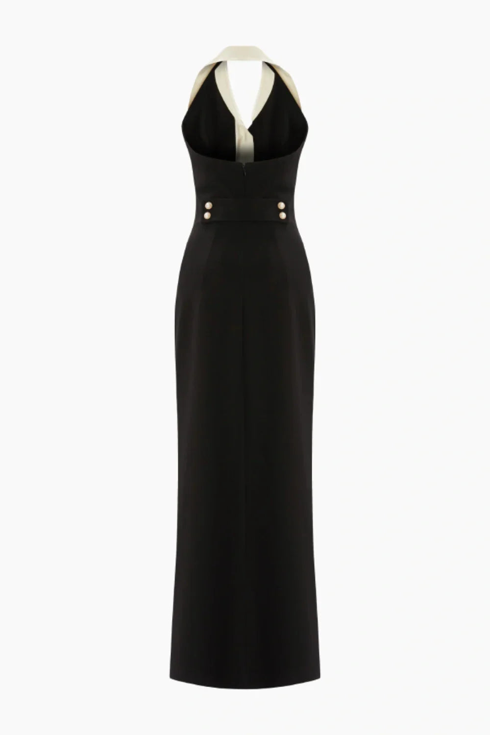 Phedra Halter Pearl Maxi Dress