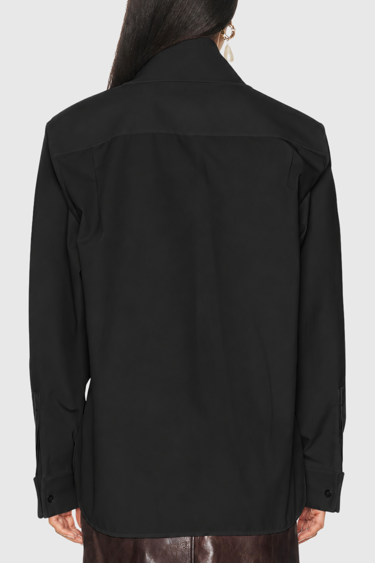 Rowana Bow Embellished Shirt - Black
