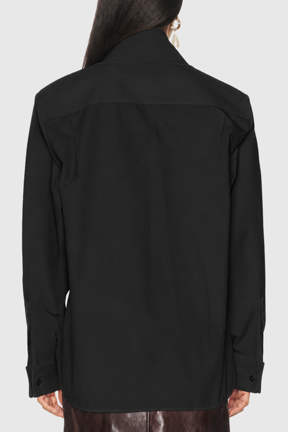 Rowana Bow Embellished Shirt - Black
