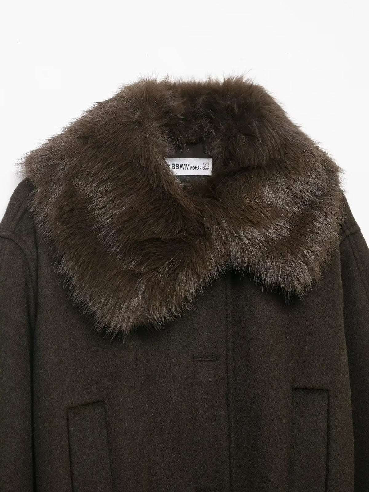 Maison Celie Chic Fur-Collar Wrap Coat