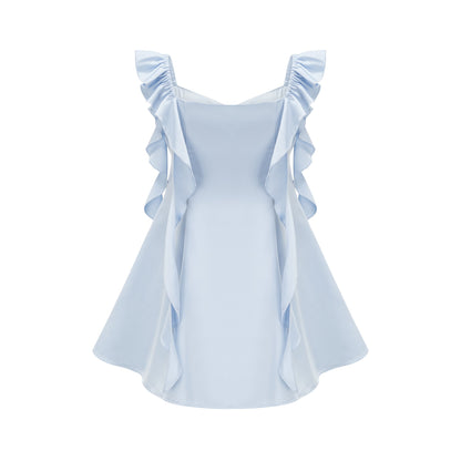 Reno embellished cowl-neck mini dress