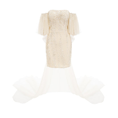 Coline sequin-embellished mesh dress