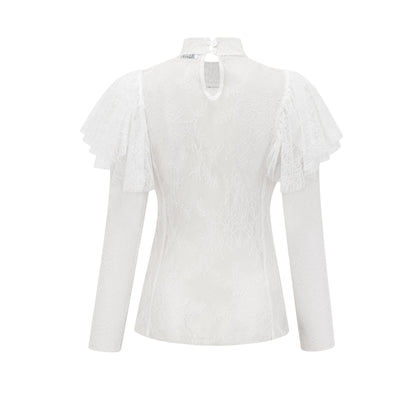 Cindy floral lace-detail top