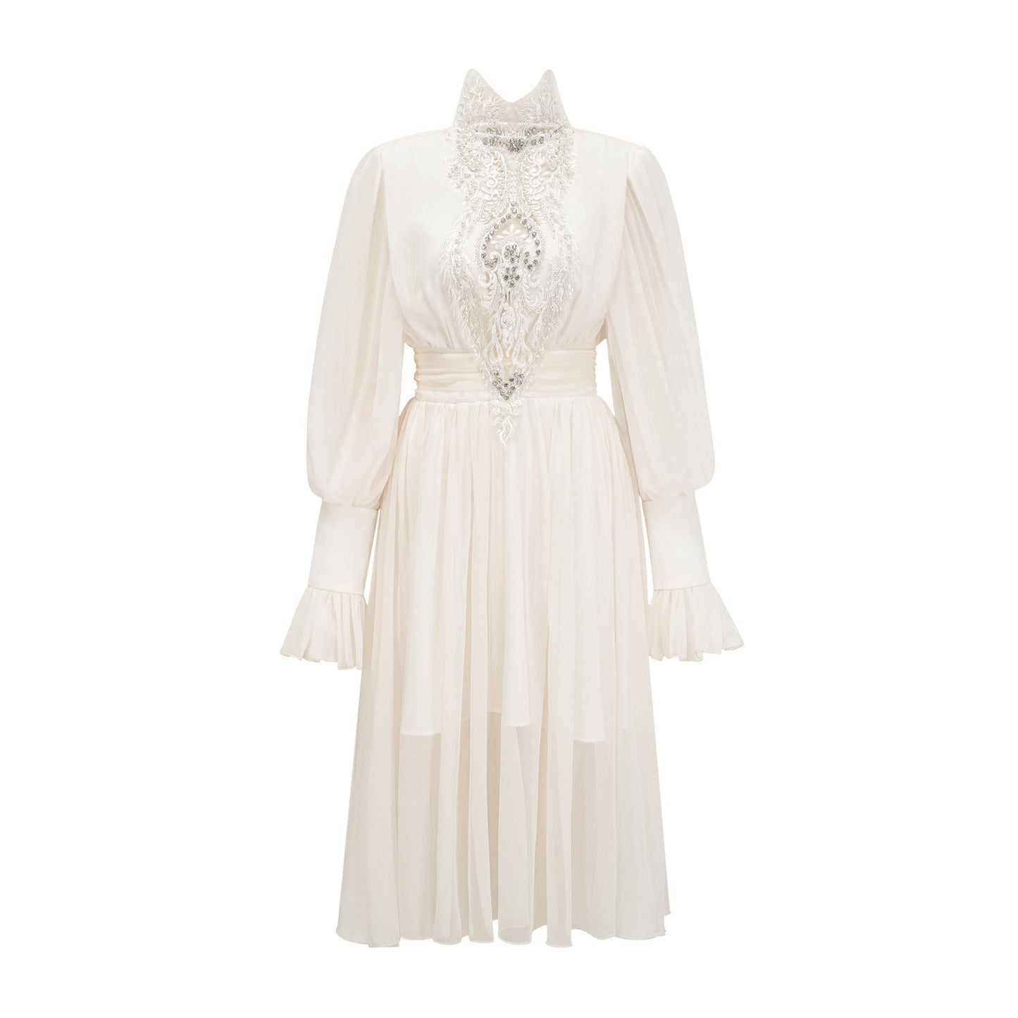 Mirage lace-detail embellished dress