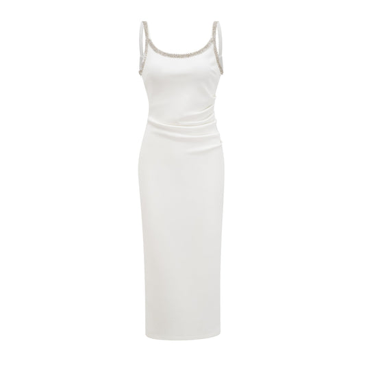 Hélène crystal-embroidered midi dress