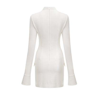 Coline fitted flared cuffs mini dress