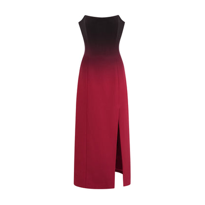 Roxane gradient-effect off-shoulder dress