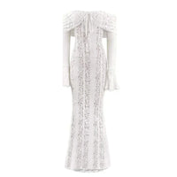 Suninheart White Off The Shoulder Autumn Bodycon Dress 2025