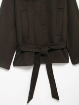 Maison Celie Chic Fur-Collar Wrap Coat