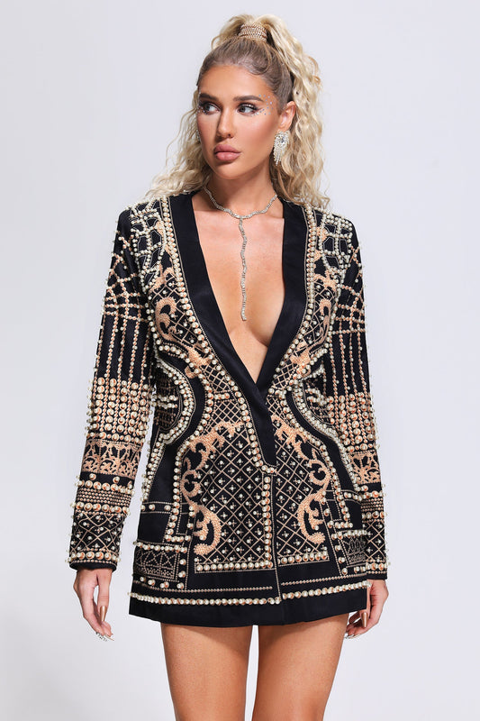 Sophia Pearl Printed Blazer Dress