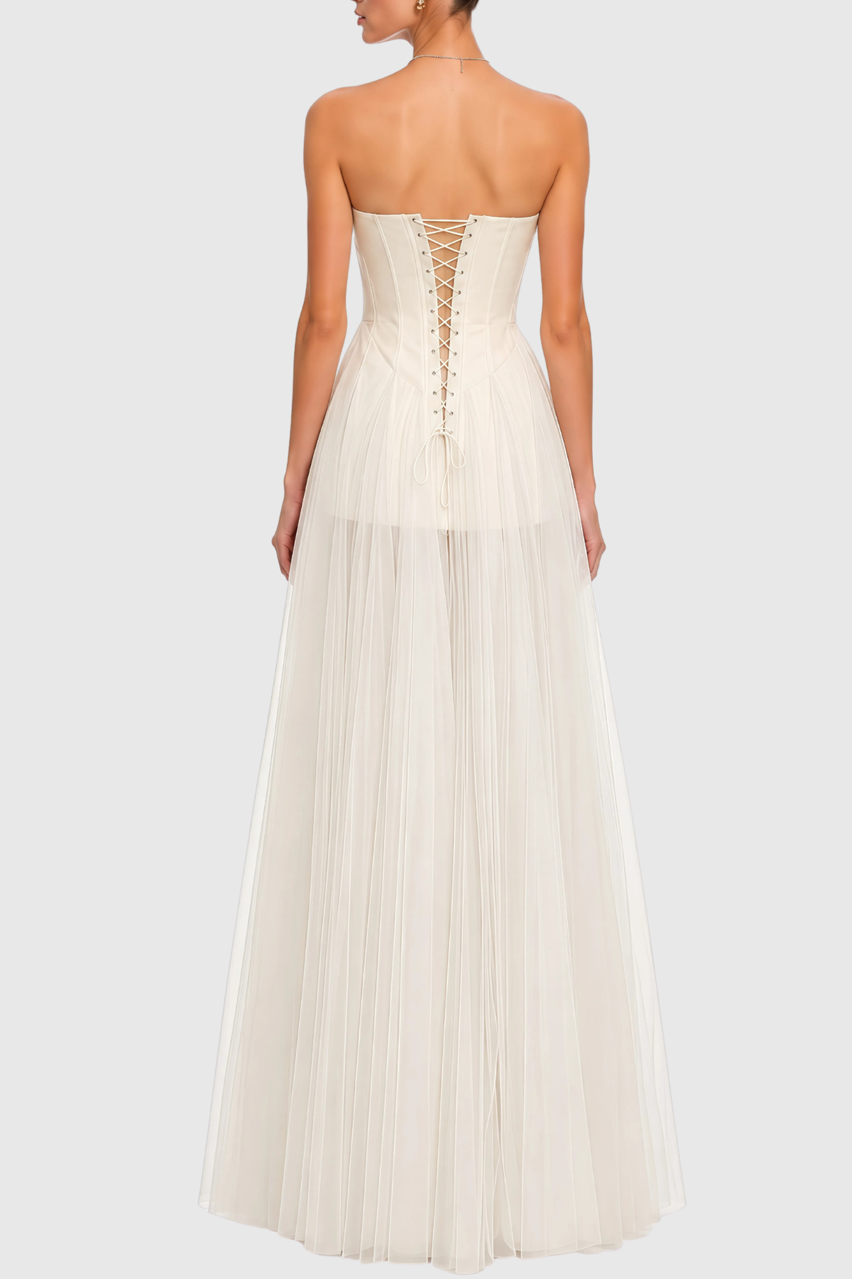 Sunniva Halter Bow Ruched Maxi Dress