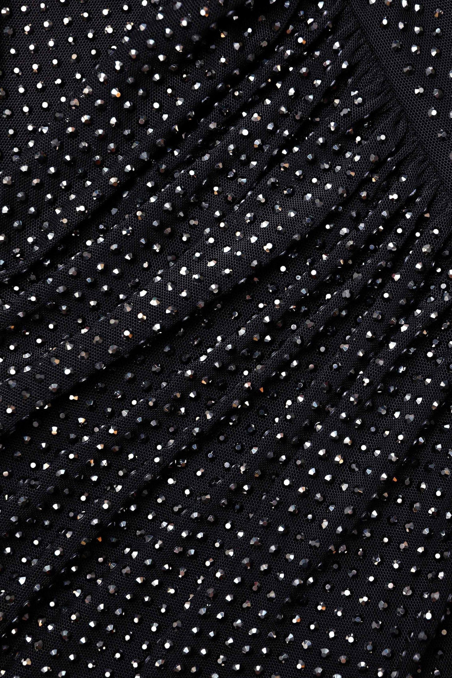 Tapac Rhinestone Cutout Mesh Maxi Dress - Black