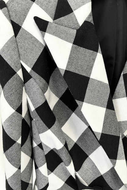 Wyatt Gingham Button Blazer