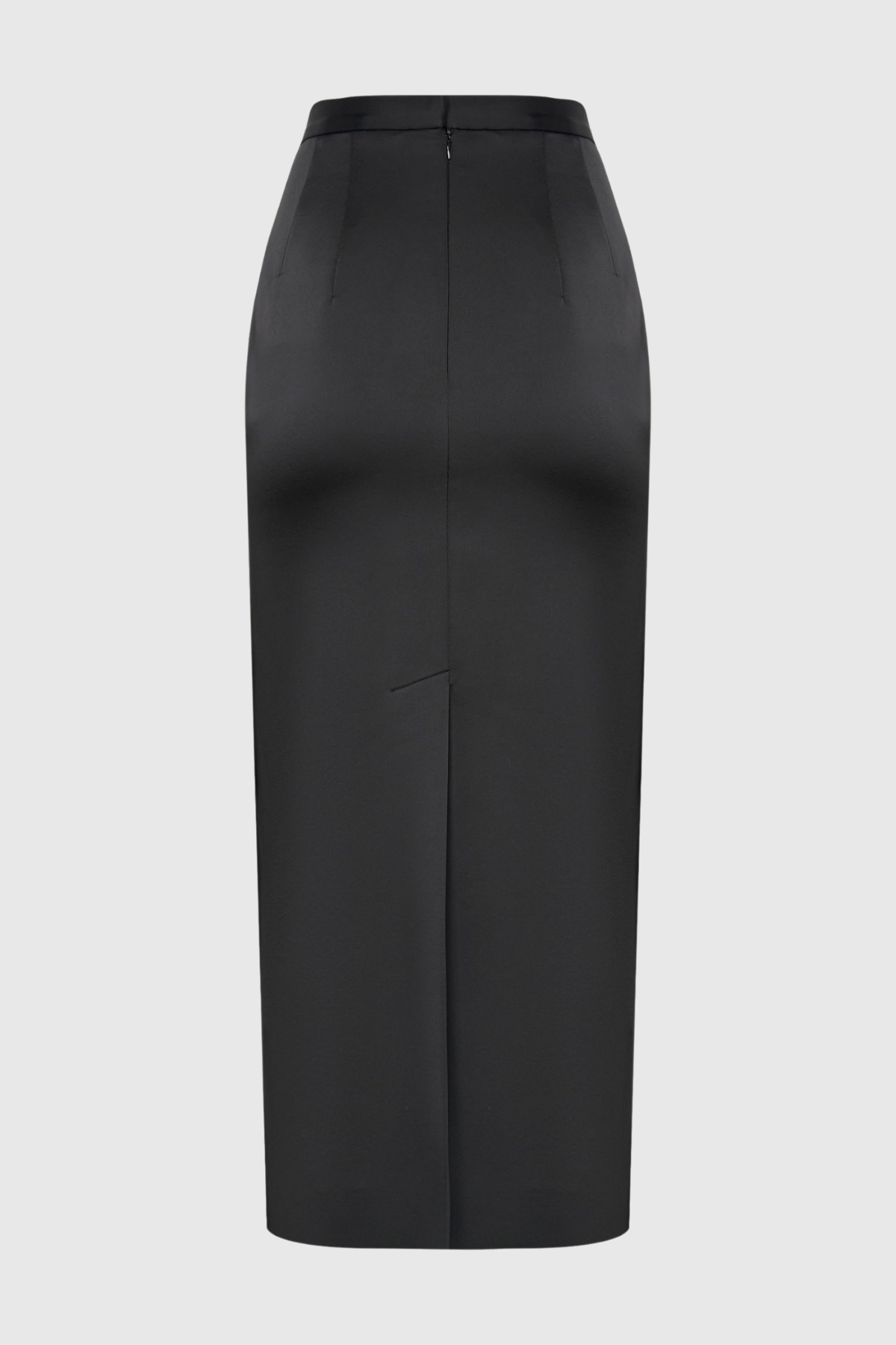 Zophia Satin Blazer & Maxi Skirt Set - Black