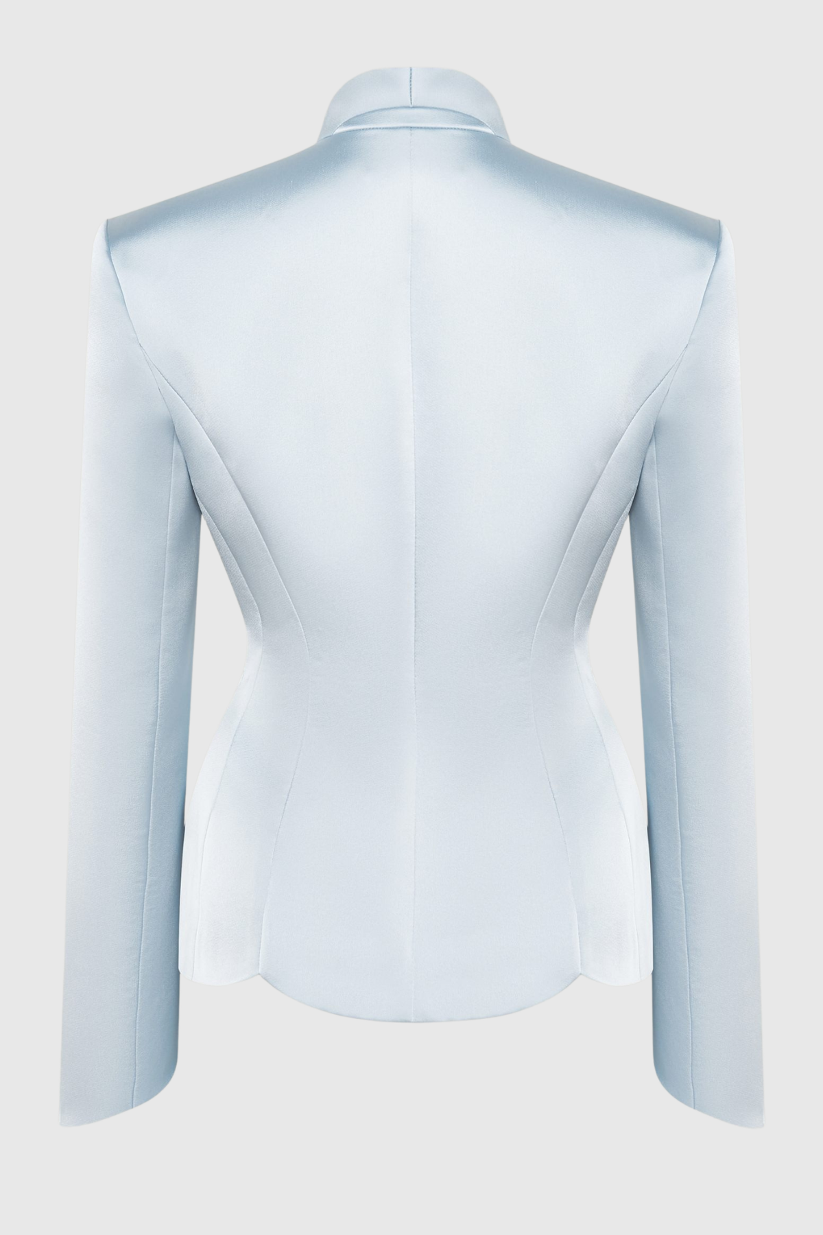 Zophia Satin Blazer & Maxi Skirt Set - Blue